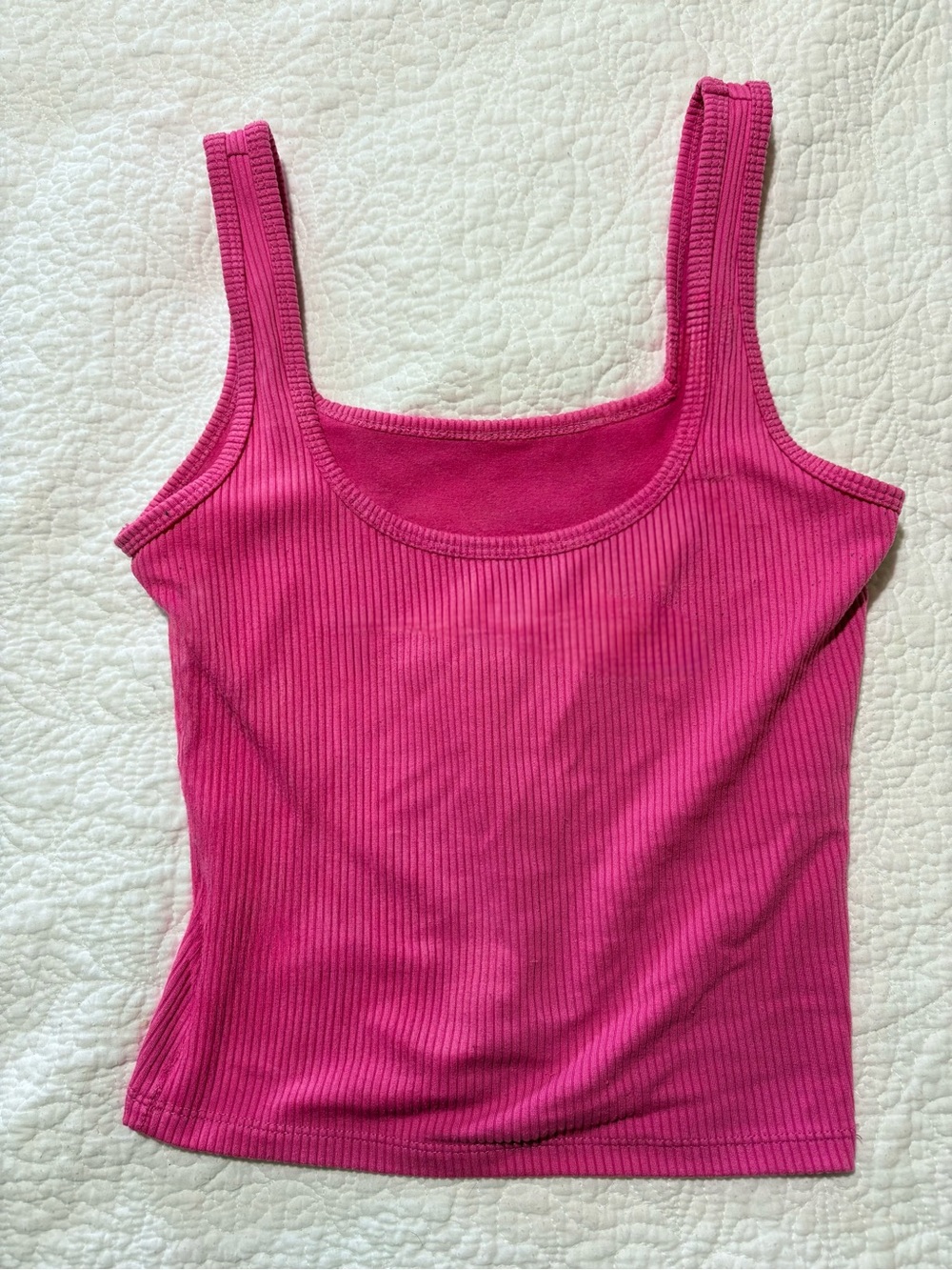 Hollister Ribbed Tank Top in Fuchsia